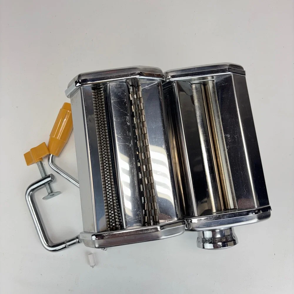 Unbranded Pasta Machine Maker Silver Stainless Steel Manual Roller